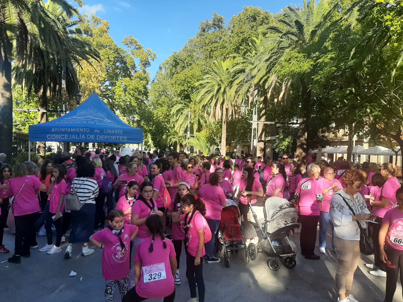 III Carrera Corazones Rosas - Linares Miembros de la Asociación Corazones Rosas tras finalizar la carrera solidaria.