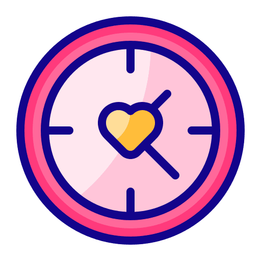 Regalos solidarios Icono de reloj o horario
