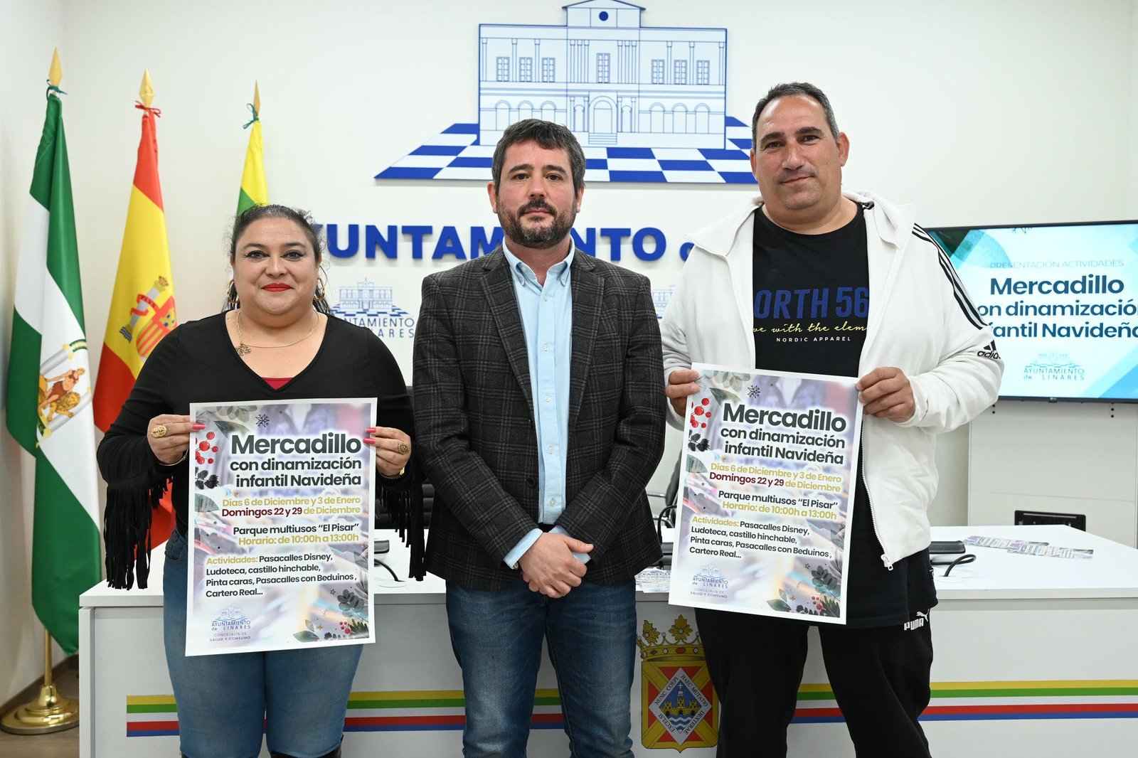 Mercadillo Solidario Navideño Cartel del Ayuntamiento de Linares anunciando el Mercadillo Navideño Solidario.
